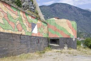 Ligne Maginot - RIMPLAS (RS) - (Ouvrage d'artillerie) - Avant/Après - essai de reconstitution du camouflage d'origine réel