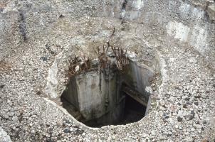 Ligne Maginot - HOBLING - A23 - (Ouvrage d'infanterie) - Bloc 3
Le puits de la tourelle après le ferraillage