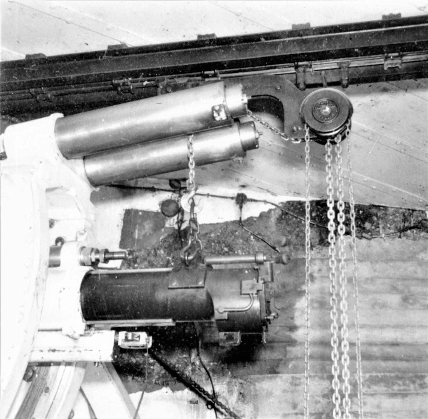 Ligne Maginot - Canon-obusier de 75 mm modèle 1932 sous casemate (75 32) - Ouvrage de Fermont bloc 4
Démontage du tube