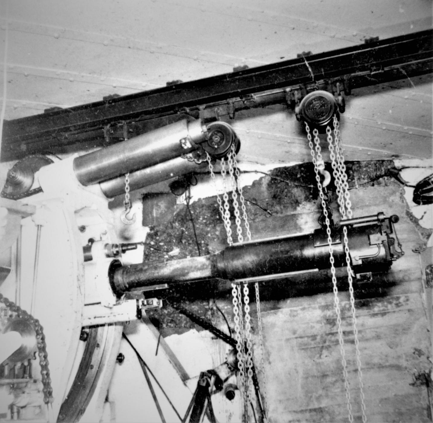 Ligne Maginot - Canon-obusier de 75 mm modèle 1932 sous casemate (75 32) - Ouvrage de Fermont bloc 4
Démontage du tube