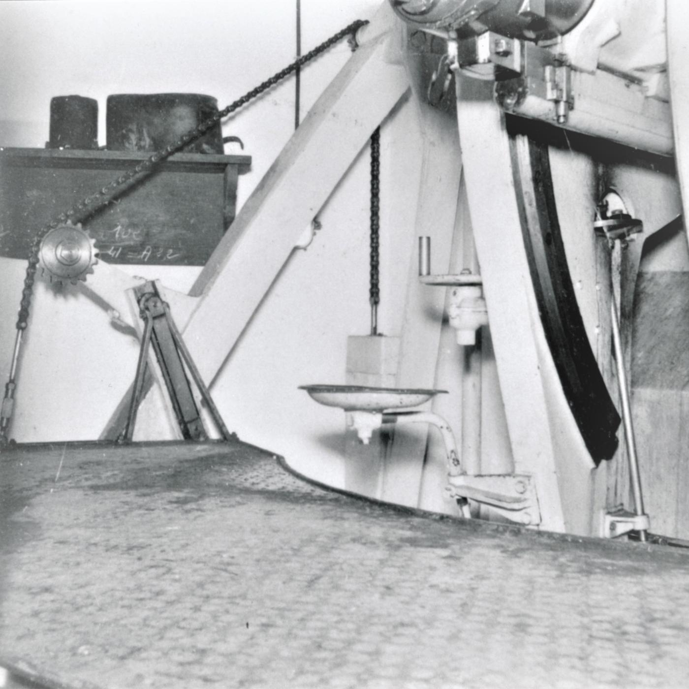 Ligne Maginot - Canon-obusier de 75 mm modèle 1932 sous casemate (75 32) - Ouvrage de Fermont bloc 4
La plateforme mobile pour le chargeur
