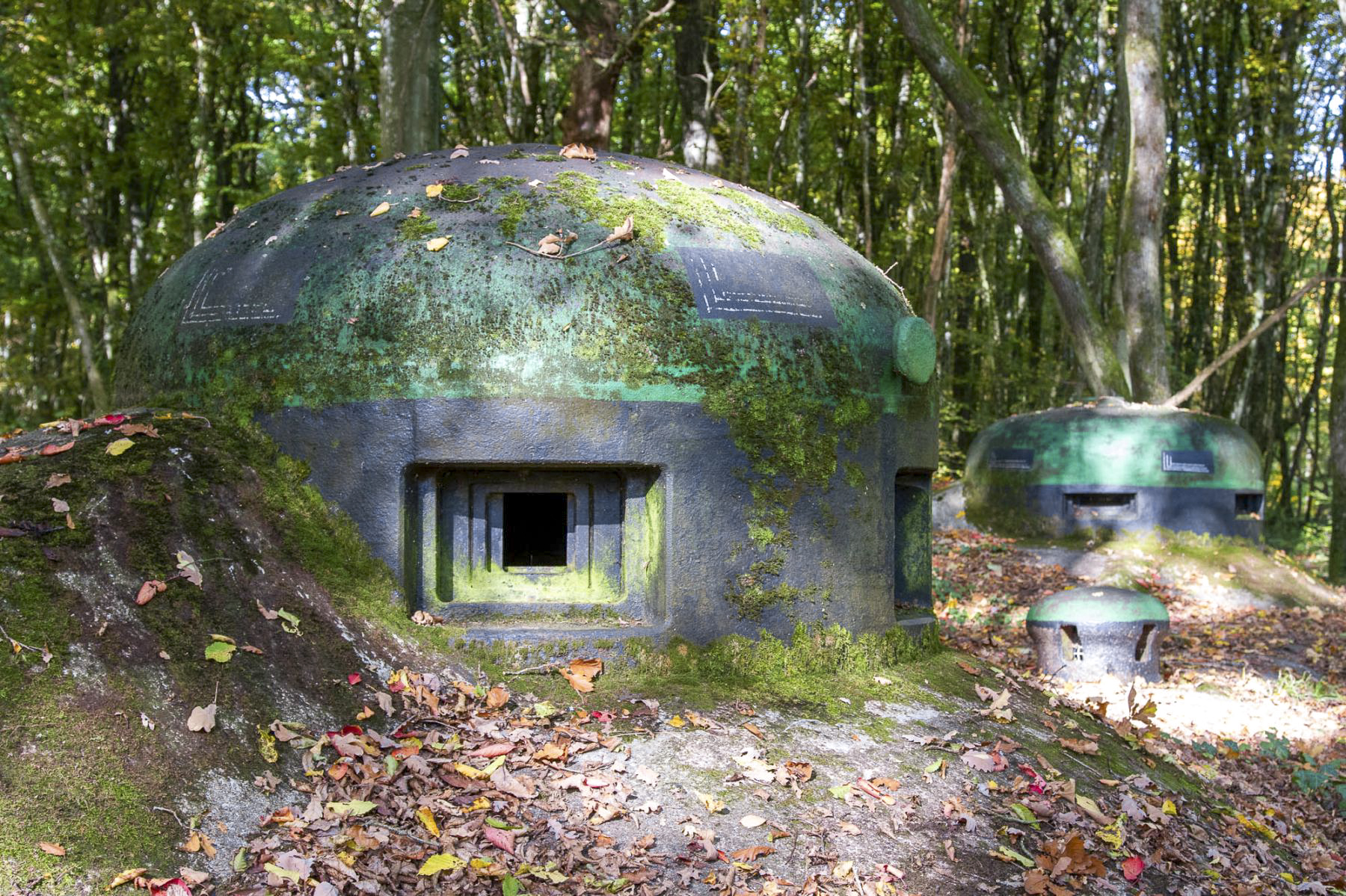 Ligne Maginot - BOUSSE - A24 - (Ouvrage d'infanterie) - Bloc 1
Cloche GFM (au premier plan), cloche de prise d'air et cloche VDP - Michel Teiten