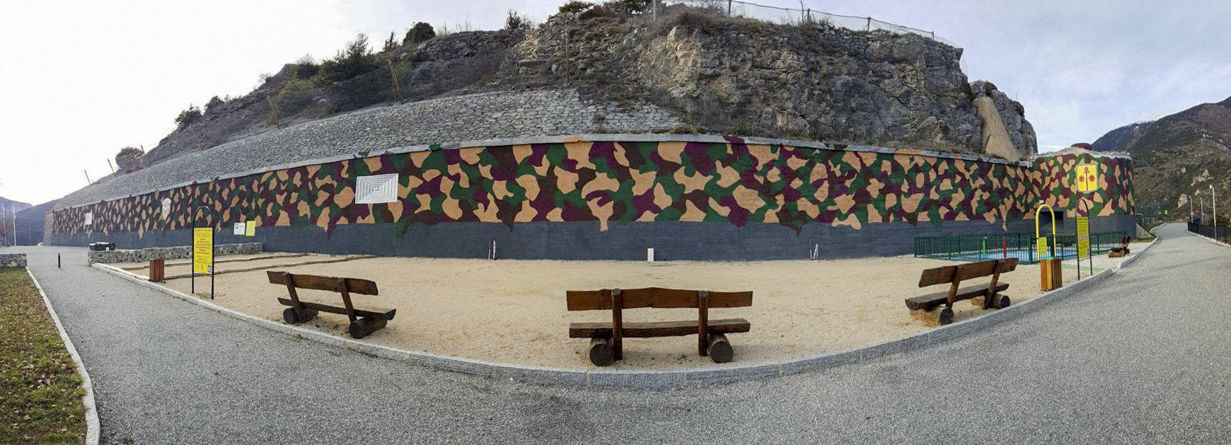 Ligne Maginot - RIMPLAS (RS) - (Ouvrage d'artillerie) - Le mur d'escarpe - ELLENA Daniel-CUNY Philippe