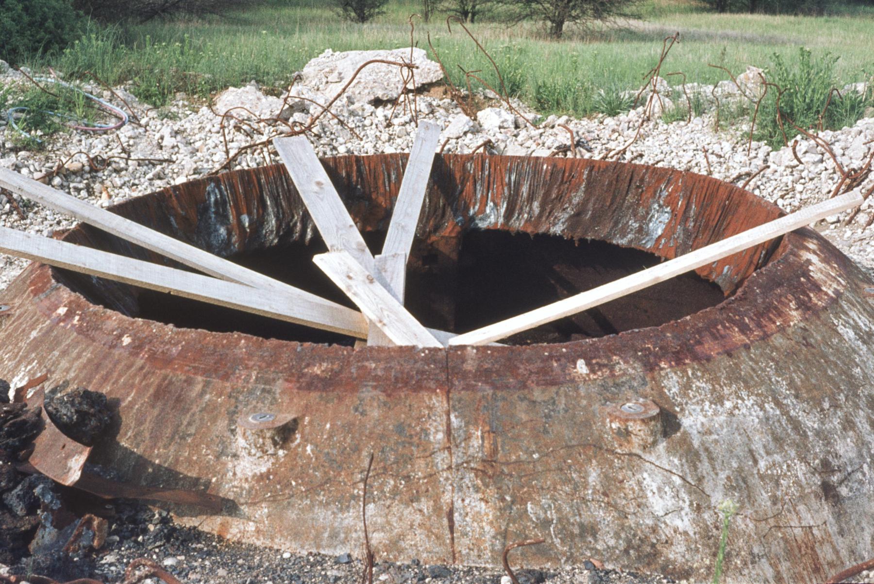 Ligne Maginot - HOBLING - A23 - (Ouvrage d'infanterie) - Bloc 3
L'avant cuirasse de la tourelle de mitrailleuses - MANSUY Michel