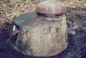 Ligne Maginot - NONNENWALD 1 (Blockhaus pour arme infanterie) - La tourelle pour mitrailleuse du char Renault FT
