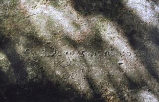 Ligne Maginot - KALMERICH 4 - (Observatoire d'infanterie) - Le texte dans le béton
'Les bigors sont passés par là'