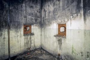 Ligne Maginot - BILLIG - A18 - (Ouvrage d'artillerie) - Entrée mixte
Deux créneaux pour la défense du hall d'entrée