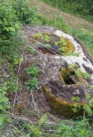 Ligne Maginot - MT7 - (Cuve pour arme d'infanterie) - L'emplacement de la tourelle adossé au talus