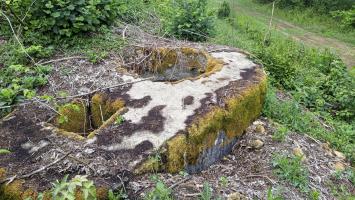 Ligne Maginot - MT7 - (Cuve pour arme d'infanterie) - L'emplacement de la tourelle 