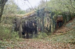 Ligne Maginot - MONT DES WELCHES - A21 - (Ouvrage d'artillerie) - Bloc 4
Façade de la casemate avec les deux créneaux JM