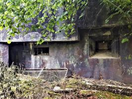 Ligne Maginot - 34/2 - CHALAMPE NORD OUEST - (Casemate d'infanterie - Double) - Chambre de tir nord.
La peinture de camouflage est encore en partie visible