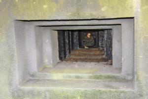 Ligne Maginot - GALGENBERG - A15 - (Ouvrage d'artillerie) - Bloc 2
Créneau pour jumelage de mitrailleuses Reibel MAC 31