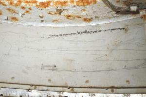 Ligne Maginot - BOIS KARRE - A12 - (Ouvrage d'infanterie) - Tourelle de mitrailleuses
Un part du panorama peint sur la collerette