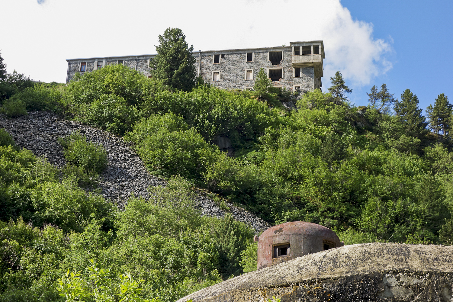 Ligne Maginot - LAVOIR - (Ouvrage d'artillerie) - Casernement du temps de paix vu depuis l'EM de l'ouvrage