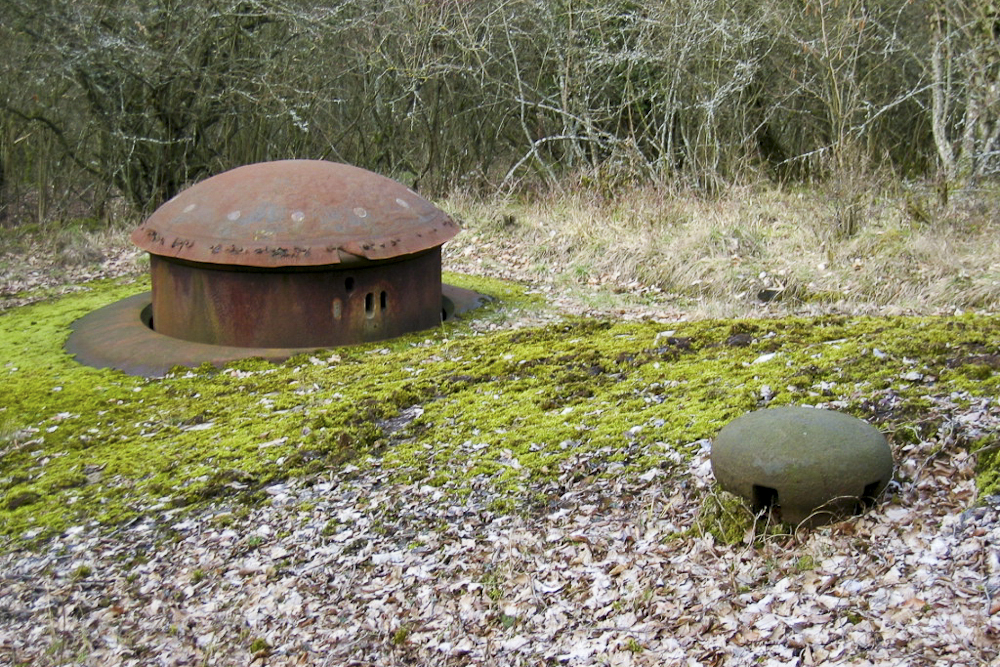 Ligne Maginot - KOBENBUSCH  - A13 - (Ouvrage d'artillerie) - Bloc 1
Tourelle mitrailleuse et cloche de prise d'air