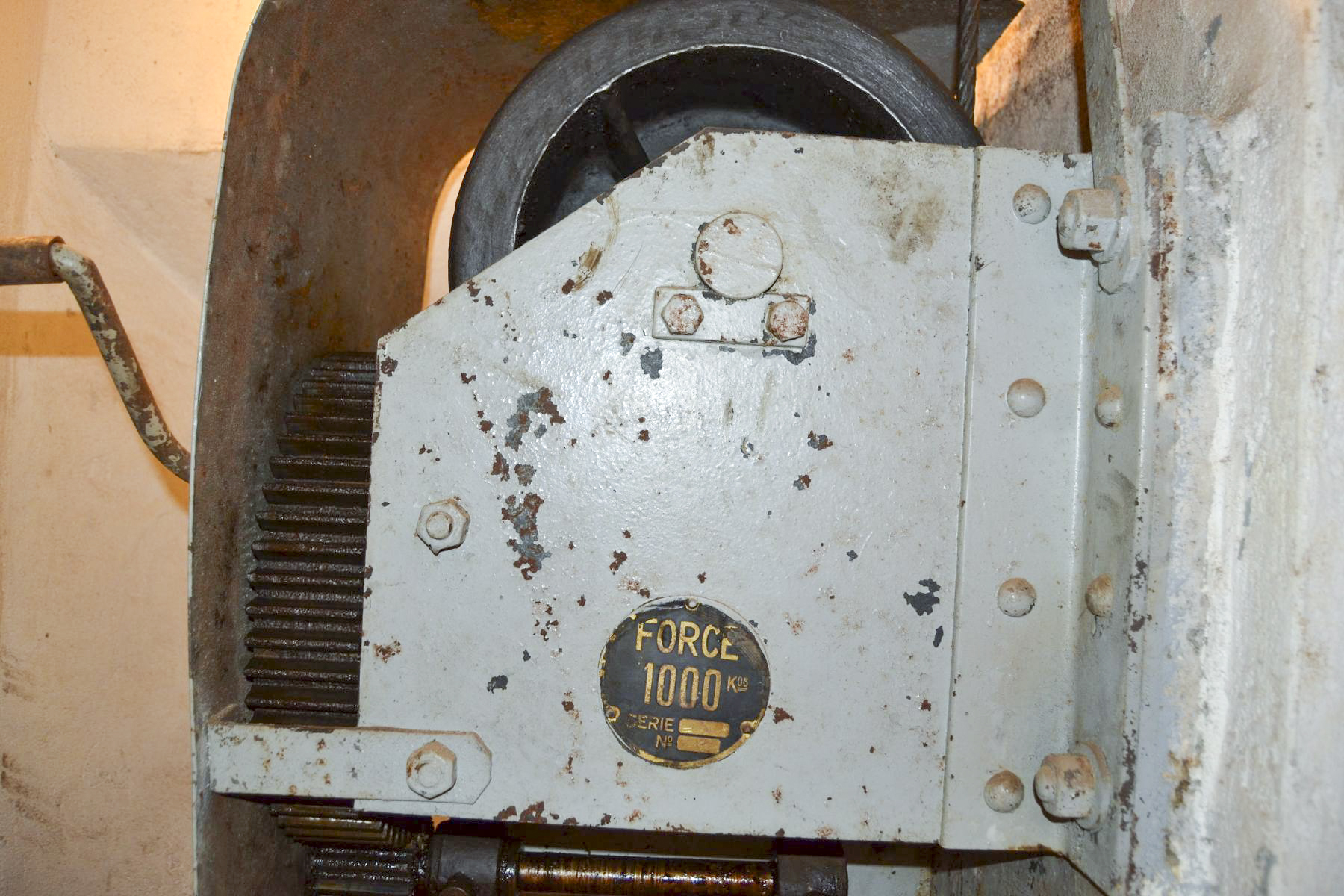 Ligne Maginot - GALGENBERG - A15 - (Ouvrage d'artillerie) - Dispositif d'obturation - Détail du treuil d'ouverture manuelle