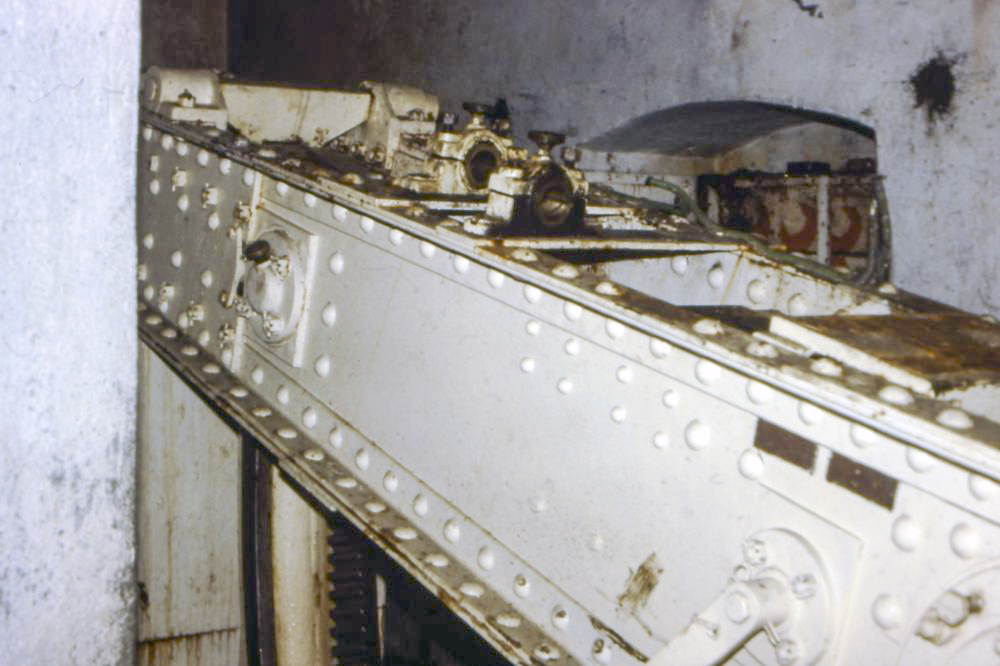 Ligne Maginot - OBERHEIDE - A14 - (Ouvrage d'infanterie) - L'étage inférieur de la tourelle, le balancier