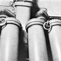 Ligne Maginot - HACKENBERG - A19 - (Ouvrage d'artillerie) - Bloc 10 - la tourelle de mortiers de 81 mm
Étage supérieur, mortiers de 81 mm mle 34
Raccordement des deux tubes sur la muraille