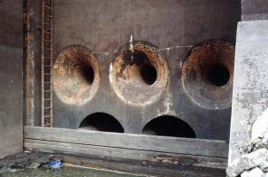 Ligne Maginot - RESERVOIR DE DIEFENBACH - (Inondation défensive) - Les passages avec quelques poutres de cloison en place