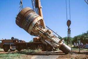 Ligne Maginot - MOLVANGE - A9 - (Ouvrage d'artillerie) - Bloc 5
La tourelle lors de l'enlèvement