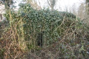 Ligne Maginot - KEMBS SCHAEFERHOF 1 - (Blockhaus pour arme infanterie) - Le bloc bien envahi. Face arrière