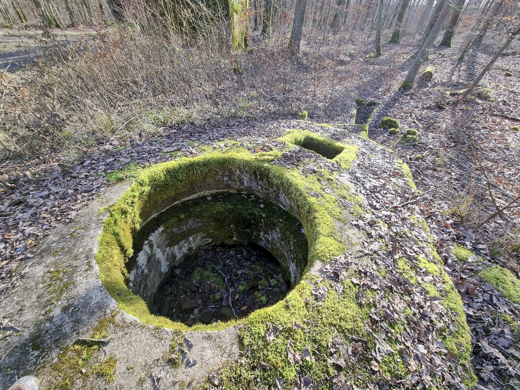 Ligne Maginot - CT58 - (Cuve pour arme d'infanterie) - Vue d'ensemble de l'encuvement pour tourelle démontable STG 1935-37
