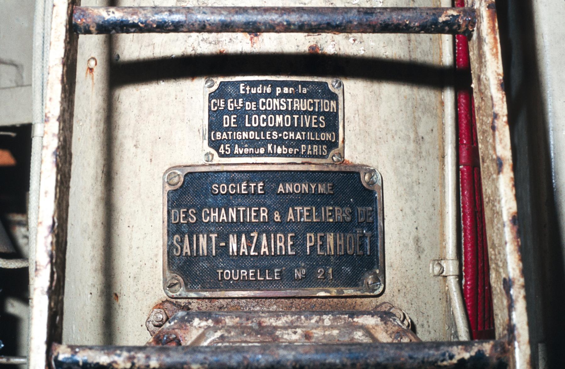 Ligne Maginot - IMMERHOF - A10 - (Ouvrage d'infanterie) - Bloc 2
Le plaque d'identification de la tourelle - MANSUY Michel