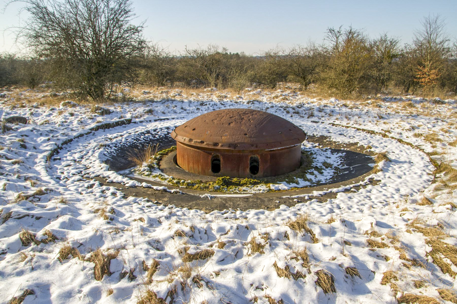 Ligne Maginot - MOLVANGE - A9 - (Ouvrage d'artillerie) - Bloc 4
Tourelle de 135 en position de tir - Michel Teiten