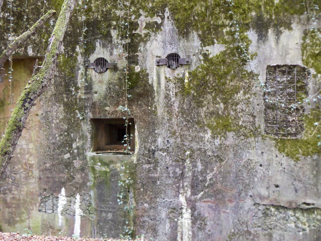 Ligne Maginot - MONT DES WELCHES - X25 - (Abri) - Le créneau pour FM au centre de la façade de l'abri