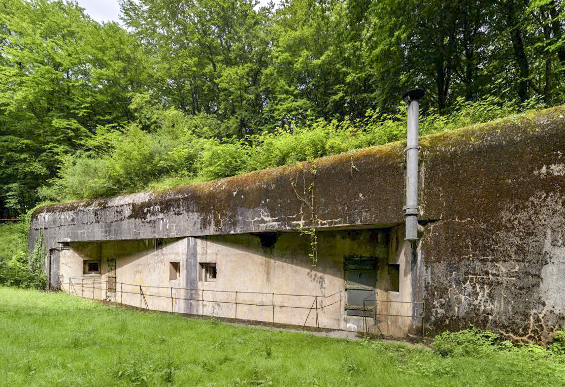 Ligne Maginot - BILMETTE - X26 - (Abri) - La magnifique façade de l'abri dans un cadre verdoyant.