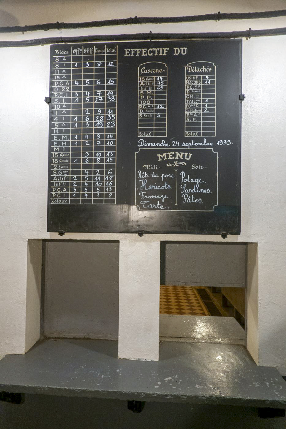 Ligne Maginot - SCHOENENBOURG - (Ouvrage d'artillerie) - Cuisine
Guichet sur la galerie - Michel Teiten