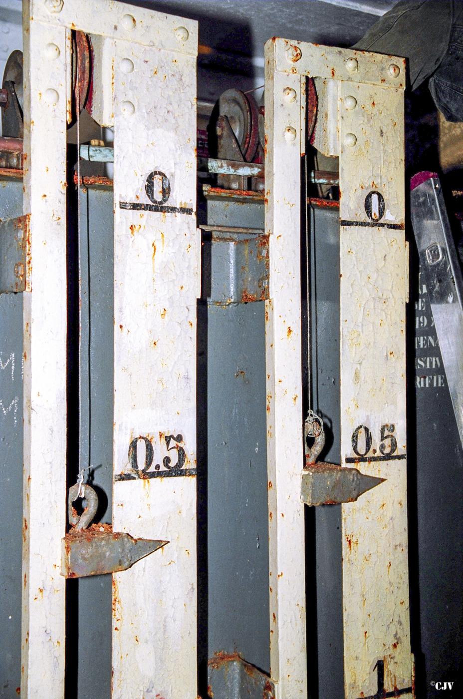 Ligne Maginot - SENTZICH - A16 - (Ouvrage d'infanterie) - L'indication des réservoirs de gas-oil