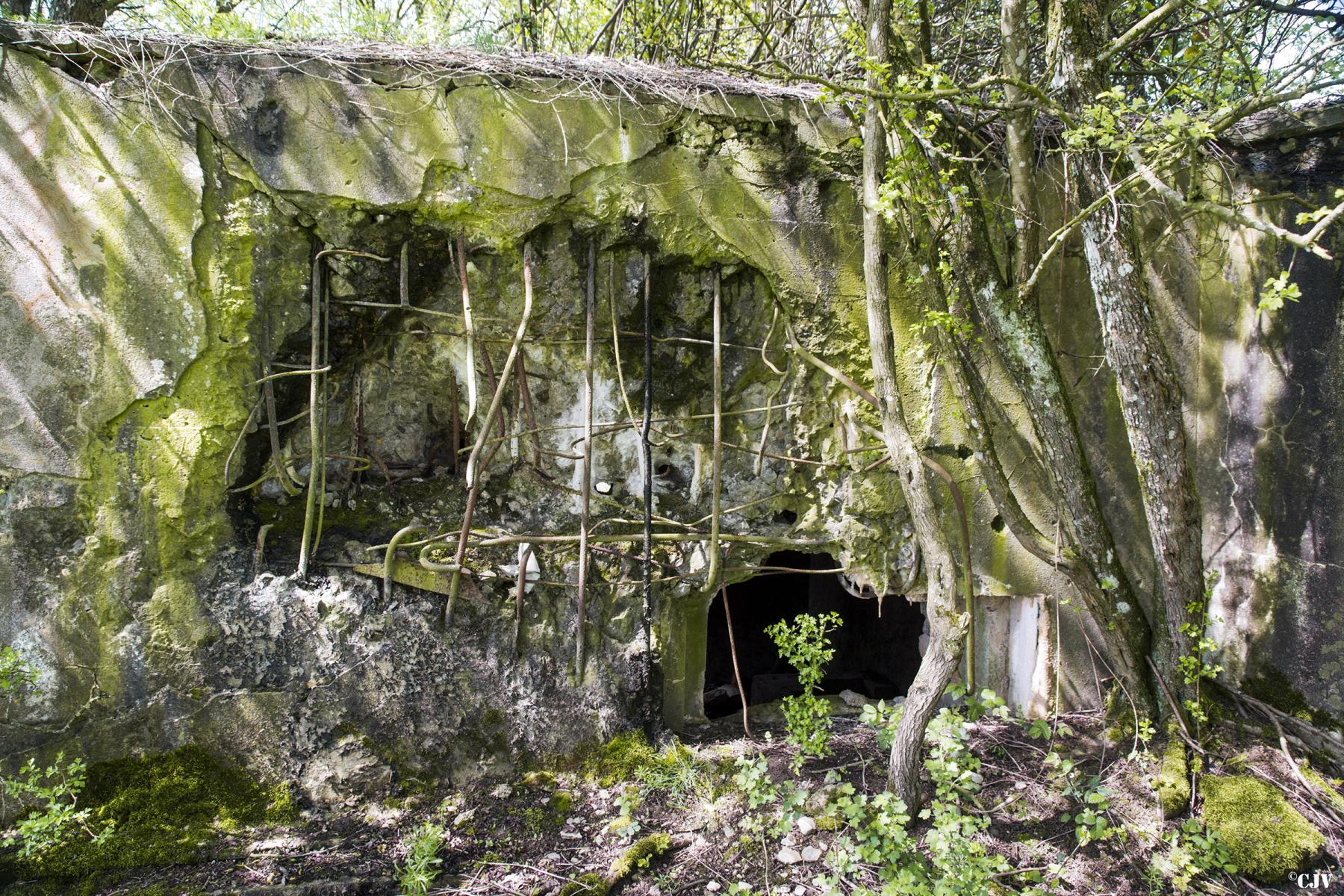 Ligne Maginot - DB327 - HAIE AUX MURES 1 - (Blockhaus pour canon) - Les dégâts due au combats le 21 Juin 1940 - Lia VERMEULEN