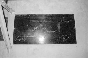 Ligne Maginot - CAP MARTIN - (Ouvrage d'artillerie) - Usine
Tableau avec plan de refroidissement des moteurs et alimentation des citernes