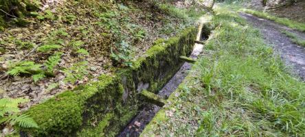 Ligne Maginot - VERLORENERBACH - (DMP - Dispositif de Mine Permanent) - Aménagements bétonnés pour cette route militaire de secours 