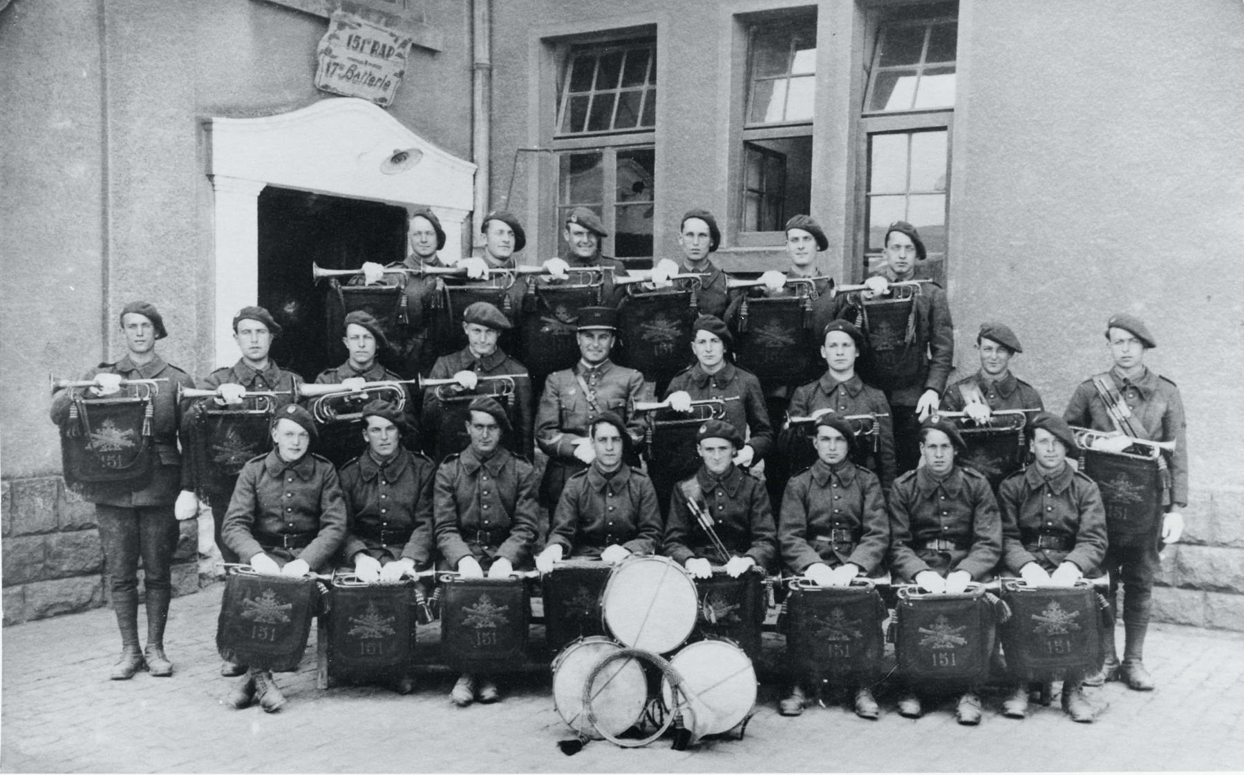 Ligne Maginot - 151° Régiment d'Artillerie de Position (151° RAP) - Quartier Vauban
La fanfare  du 151° RAP en 1938