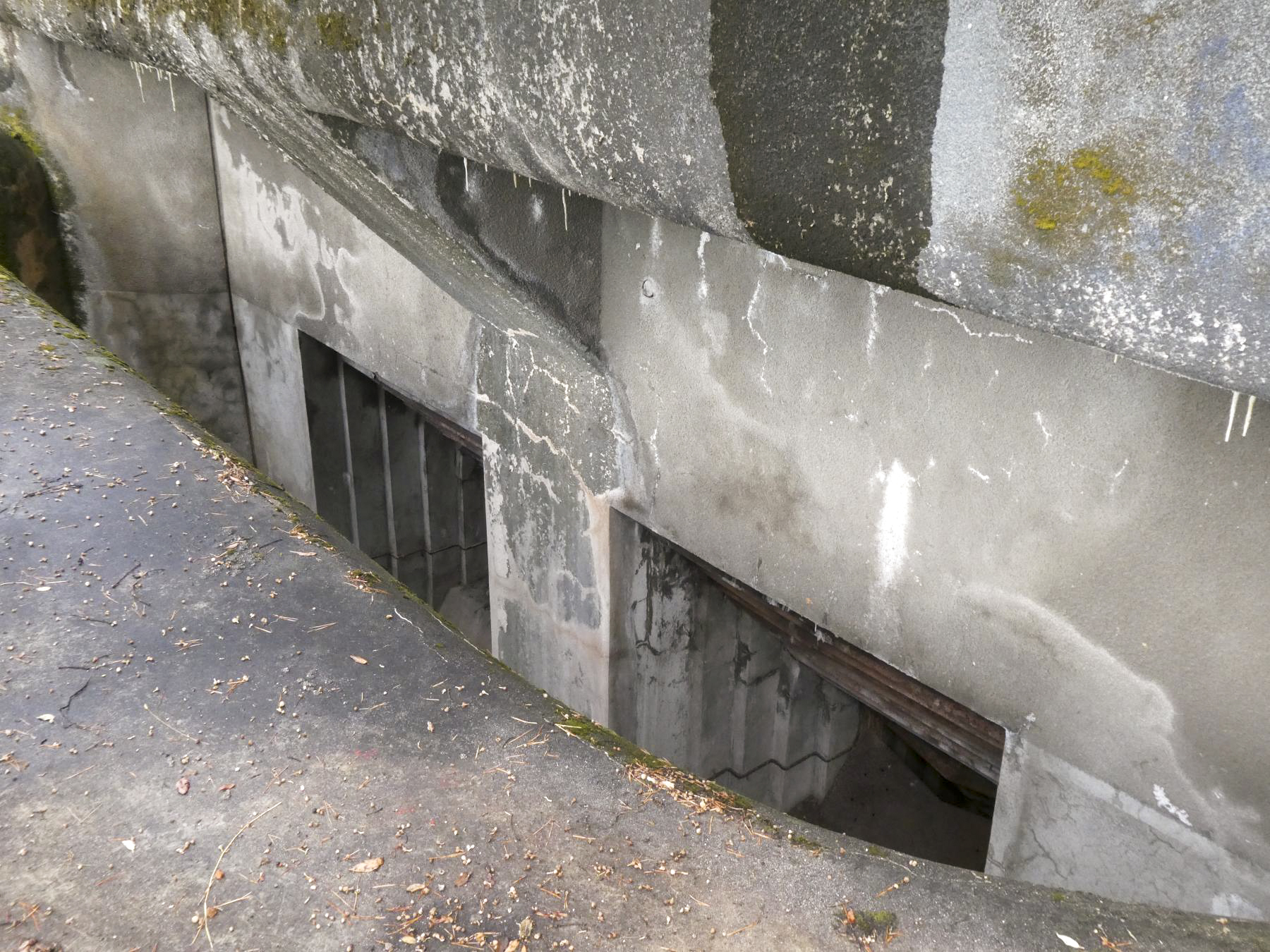 Ligne Maginot - CAP MARTIN - (Ouvrage d'artillerie) - Bloc 1 
Les deux créneaux de 81 mm - ELLENA Daniel - CUNY Philippe