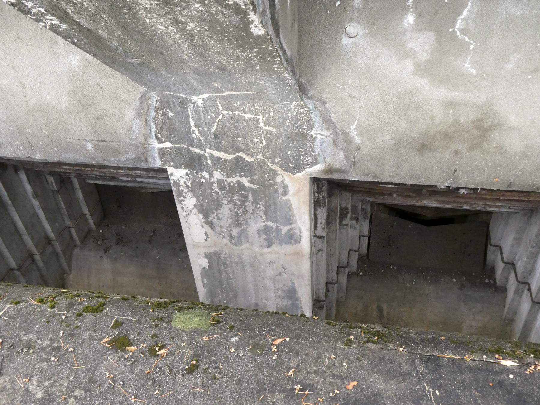 Ligne Maginot - CAP MARTIN - (Ouvrage d'artillerie) - Bloc 1 
Les deux créneaux de 81 mm - ELLENA Daniel - CUNY Philippe