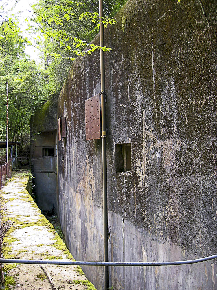 Ligne Maginot - ZEITERHOLZ - X6 - (Abri) - Façade arrière de l'abri et fossé diamant