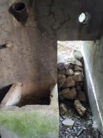 Ligne Maginot - AB313 - ROSSELN 2 - (Blockhaus pour canon) - Accès vers la guérite d'observation depuis l'intérieur de la casemate.