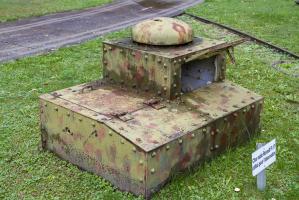 Ligne Maginot - SIMSERHOF - (Ouvrage d'artillerie) - Guérite d'observation à partir d'une tourelle de char FT17 radio exposée devant l'EM