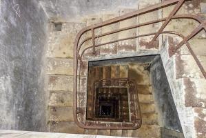 Ligne Maginot - SEELBERG EST - (Casemate d'infanterie - Simple) - Cage d'escalier descendant à la galerie de jonction des blocs inachevée