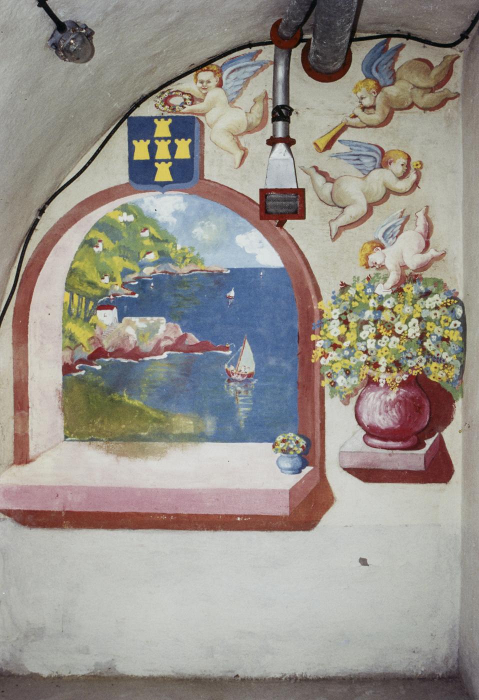 Ligne Maginot - FLAUT - (Ouvrage d'artillerie) - Peinture murale dans le casernement
Peinte par le capitaine Jacques Tramond, qui commandait le fort en sept. 39 - Jean-Louis Nospeld