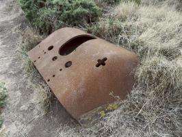 Ligne Maginot - Canon de 95mm Mle 1888 sur affut G de Côte - Le bouclier type 'Côte' - Houat