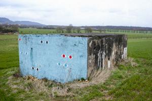 Ligne Maginot - CB314 - (Blockhaus pour arme infanterie) - Peinture 'artistique' sur le blockhaus