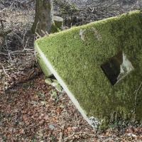 Ligne Maginot - CBO3 - (Blockhaus pour canon) - On notera le réemploi d''ardillons' sur la structure même du blockhaus.