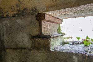 Ligne Maginot - CT73 - (Cuve pour arme d'infanterie) - Détail de la structure du créneau