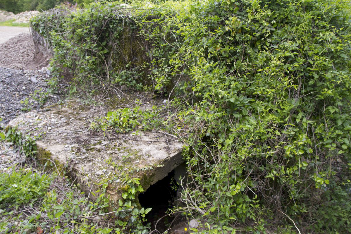 Ligne Maginot - CB305 - HOMESCHLOCH 1 - (Blockhaus pour canon) - Petit bâtiment latéral accolé au blockhaus. Disparaît sous les gravas - Michel Teiten