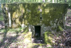 Ligne Maginot - KANFENER BUSCH 2 - (Blockhaus pour arme infanterie) - Vue arrière et entrée du blockhaus. 