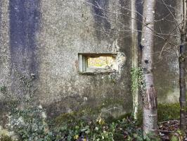 Ligne Maginot - LANGENSOULTZBACH - (Stand de tir) - Le créneau dans le mur d'aile droit